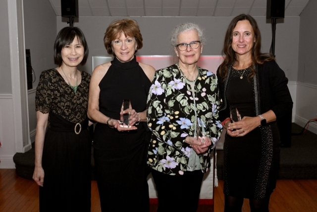 Distinguished faculty, alumni, and practitioner award recipients pose together at the College of Pharmacy and Health Sciences gala.