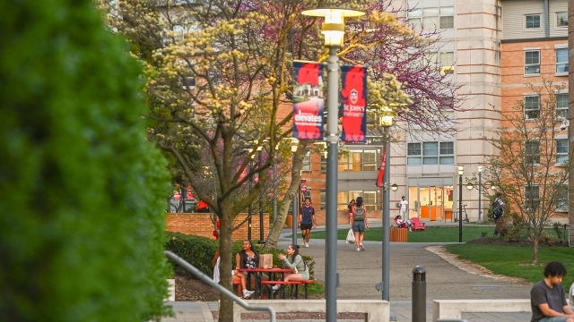 Queens campus in spring