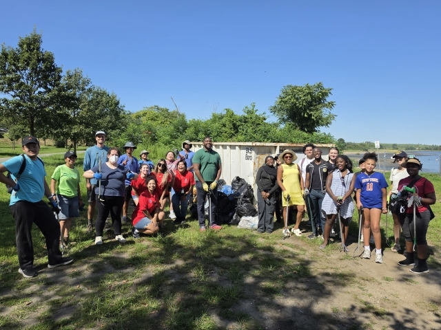 St. John's Alumni pose at Canarsie Park