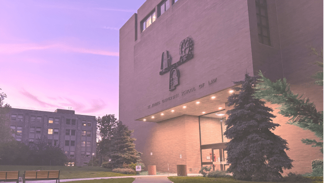St. John's Law with purple sunset.