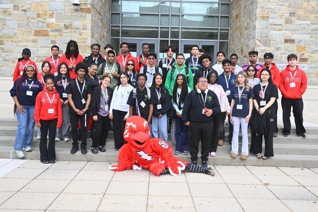 College and high school students at St. John's University.