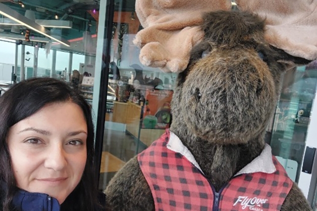 Maggie Panzera with Moose