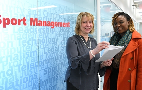 Denise Kamyuka ’18MPS and Emese Ivan, Ph.D.  