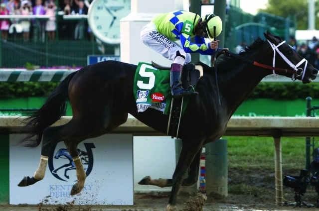 Always Dreaming crossing the finish line to win the Kentucky Derby