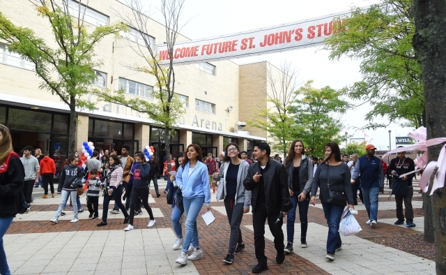 Welcome Future St. John's Students Banner and Guests