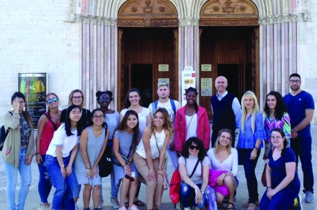 Hospitality students in Assisi, Italy