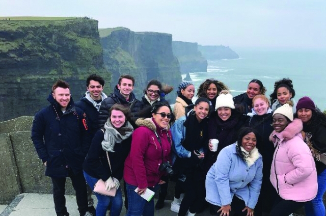 Students at Cliffs of Moher
