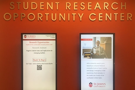 Student Research Opportunity Center screens