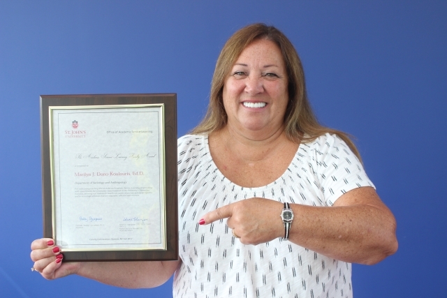 Marilyn Dono-Koulouris, Ed.D 2017 recipient of The Academic Service-Learning Faculty Award