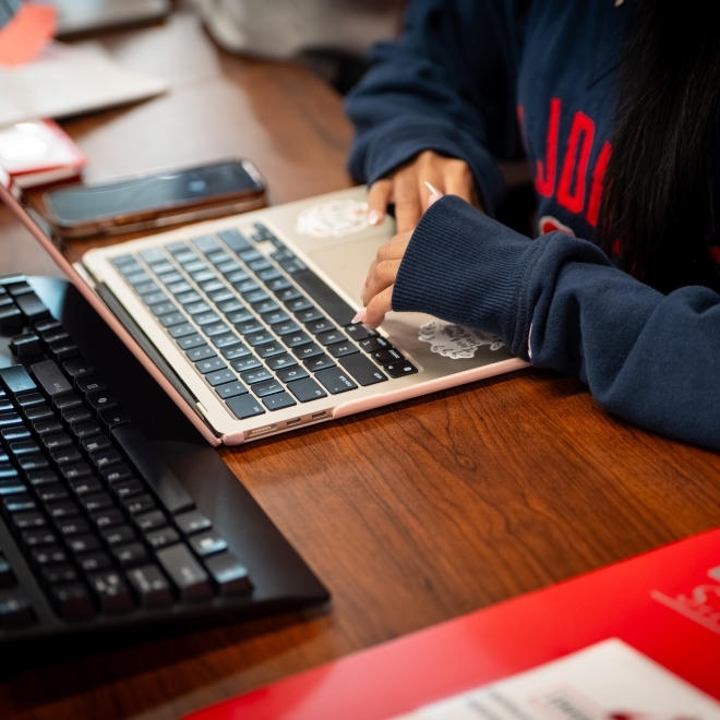 Student applying for an M.S. in cybersecurity at St. John's University 