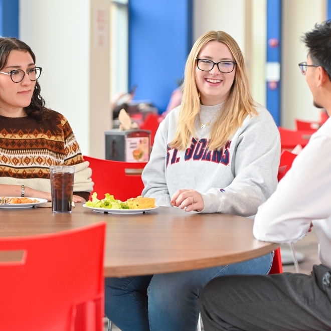 Student discussing career opportunties as undecided majors