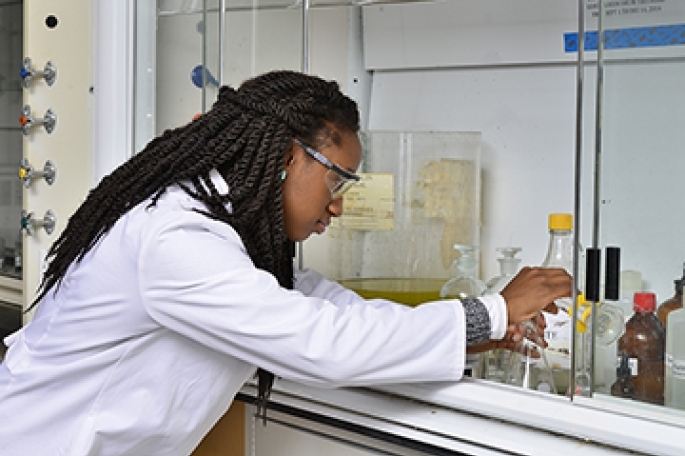 Student Working in Lab