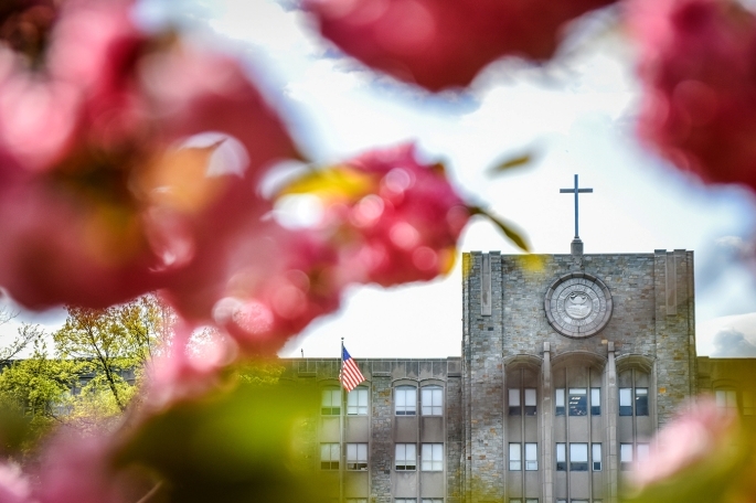 St. Augustine through flowers
