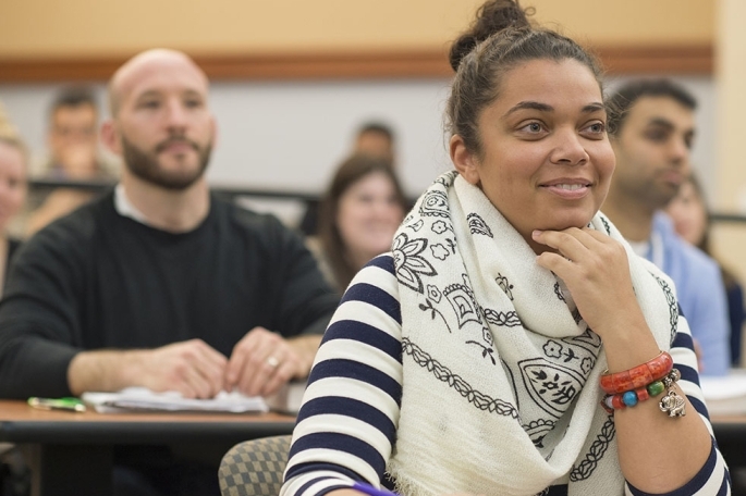 Law students sitting in class