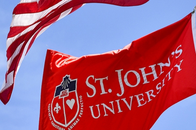 American and St John's University Flag