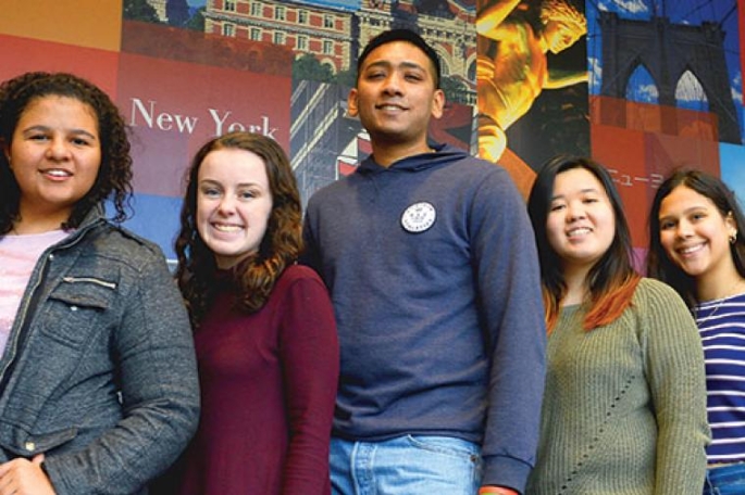 High school valedictorians Jordan, Jennifer, Brandon, Belley, and Scarly. Amy is not pictured.