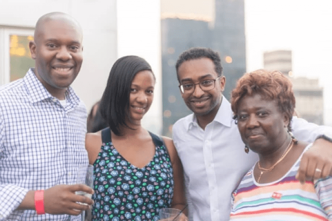 Four members of the Black Alumni Association