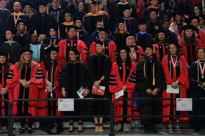 Group photo of Faculty at Commencement