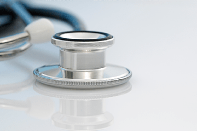 Stethoscope on table.