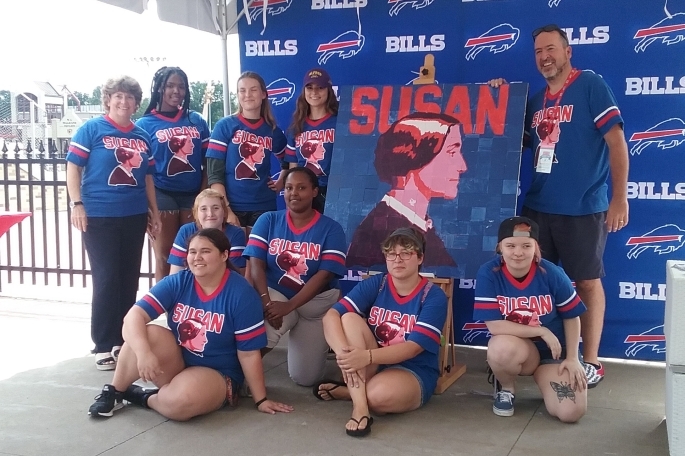 Buffalo Bills tribute to Susan B. Anthony