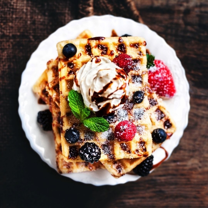 Waffles with Ice Cream