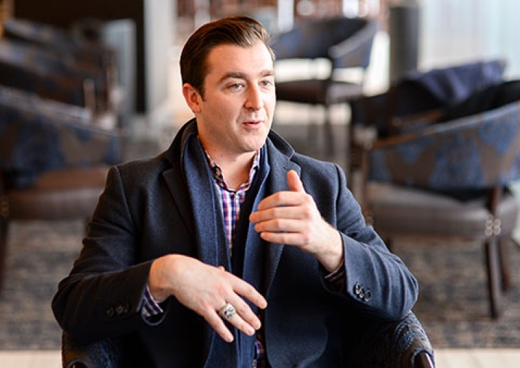 Joe Leva ‘09CPS talking with his hands