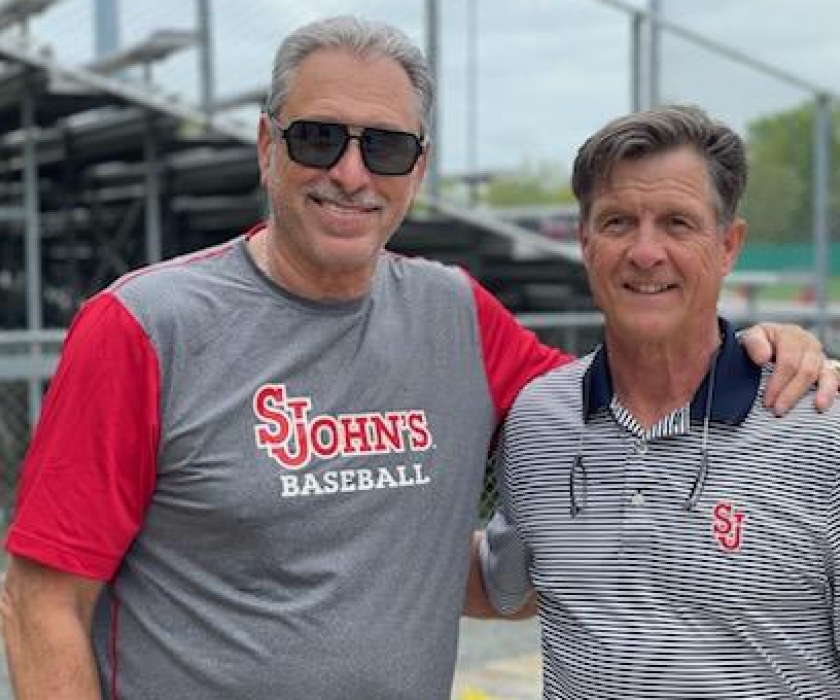 Dom Scala and Ed Blankmeyer and the Jack Field on St. John's campus