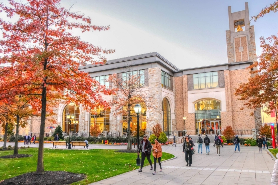 Touring St. John's University, Queens, NY, campus