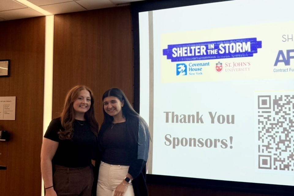Sydney Dufour and I at our “Come to the Table” reception for the Shelter in the Storm campaign.