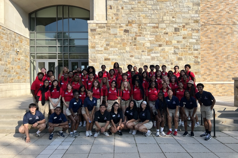 St. John's Orientation student staff group photo