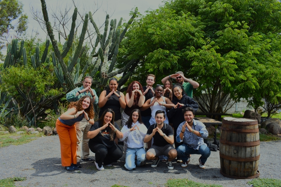 Group of St. John's students on a service trip in Mexico