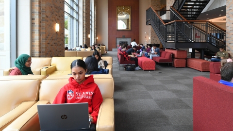 Students in the DAC Living Room