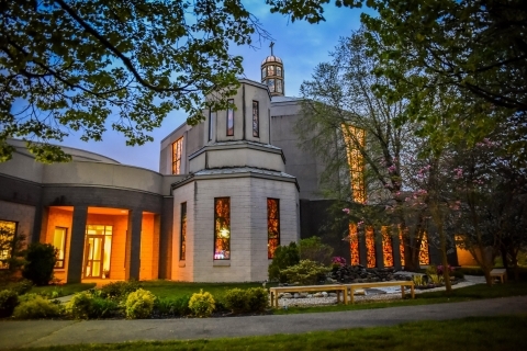 St. Thomas More Church at night