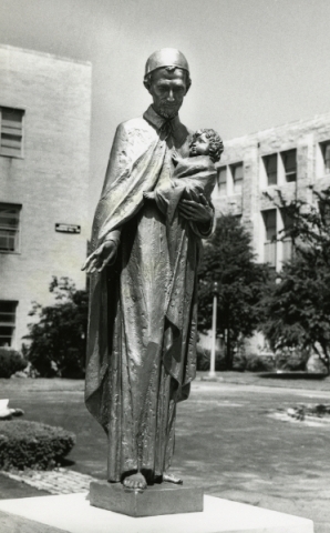 Statue of St. Vincent de Paul, Queens campus.