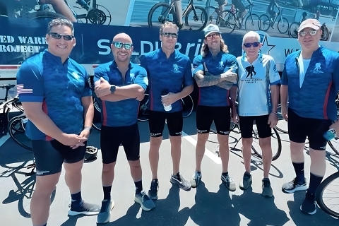 Soldier Ride participants with Wounded Warrior Project
