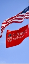 American and St John's University Flag