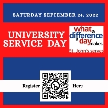 Saturday, September 24 - University Service Day - what a difference a day makes - QR code