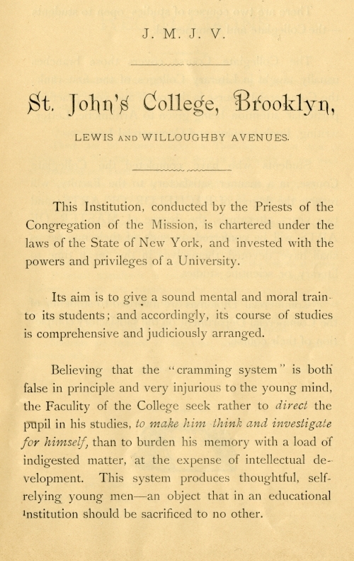 A page from the1880-1881 course catalog.
