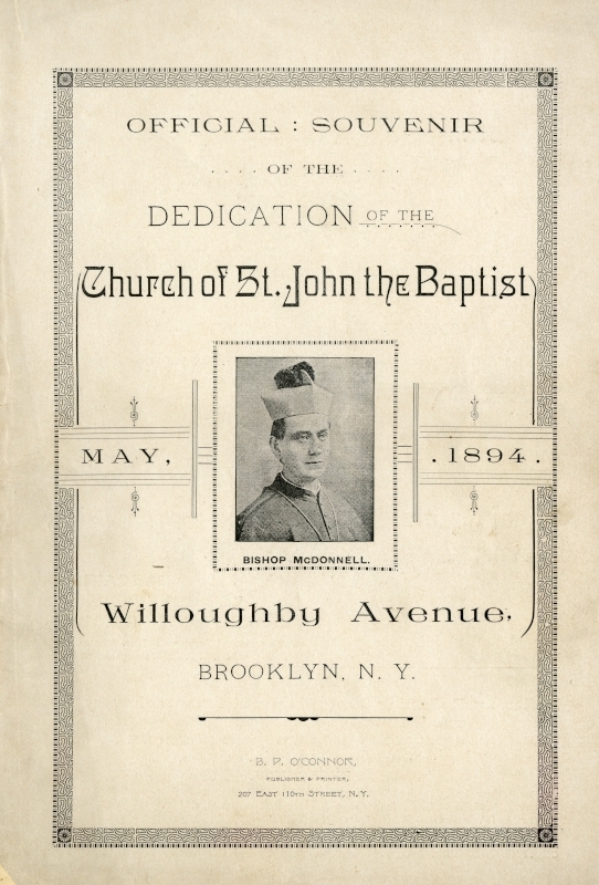 Dedication Program of Church of St. John the Baptist, 1894