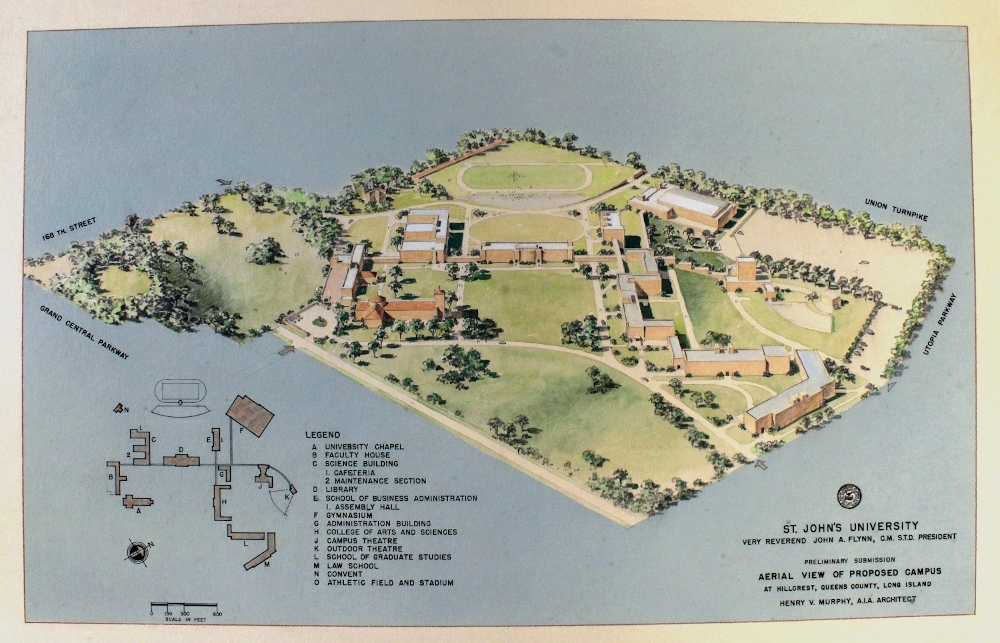 Master Plan of Queens Campus Site, c.1955