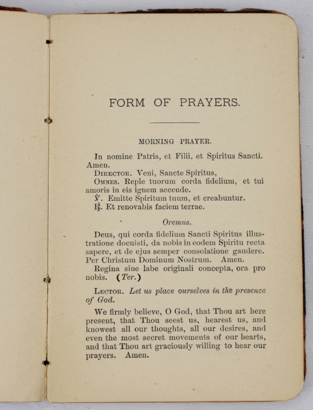 Seminary prayer book, 1894