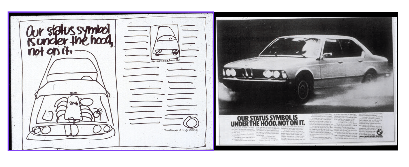 Original Layout for Second BMW ad