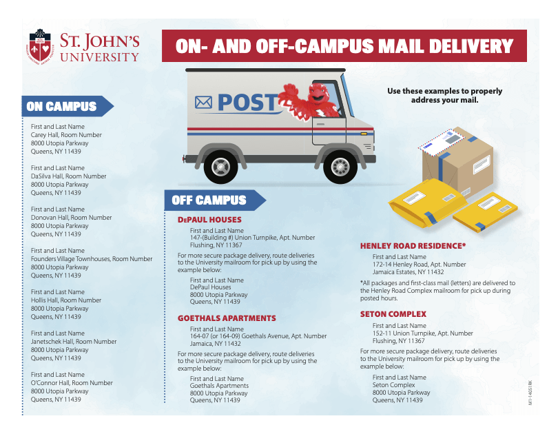 Residence Mailing Addresses