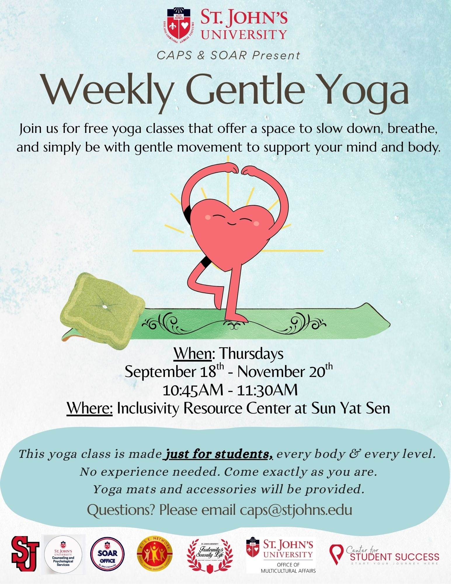 Weekly Gentle Yoga - Fall 2025