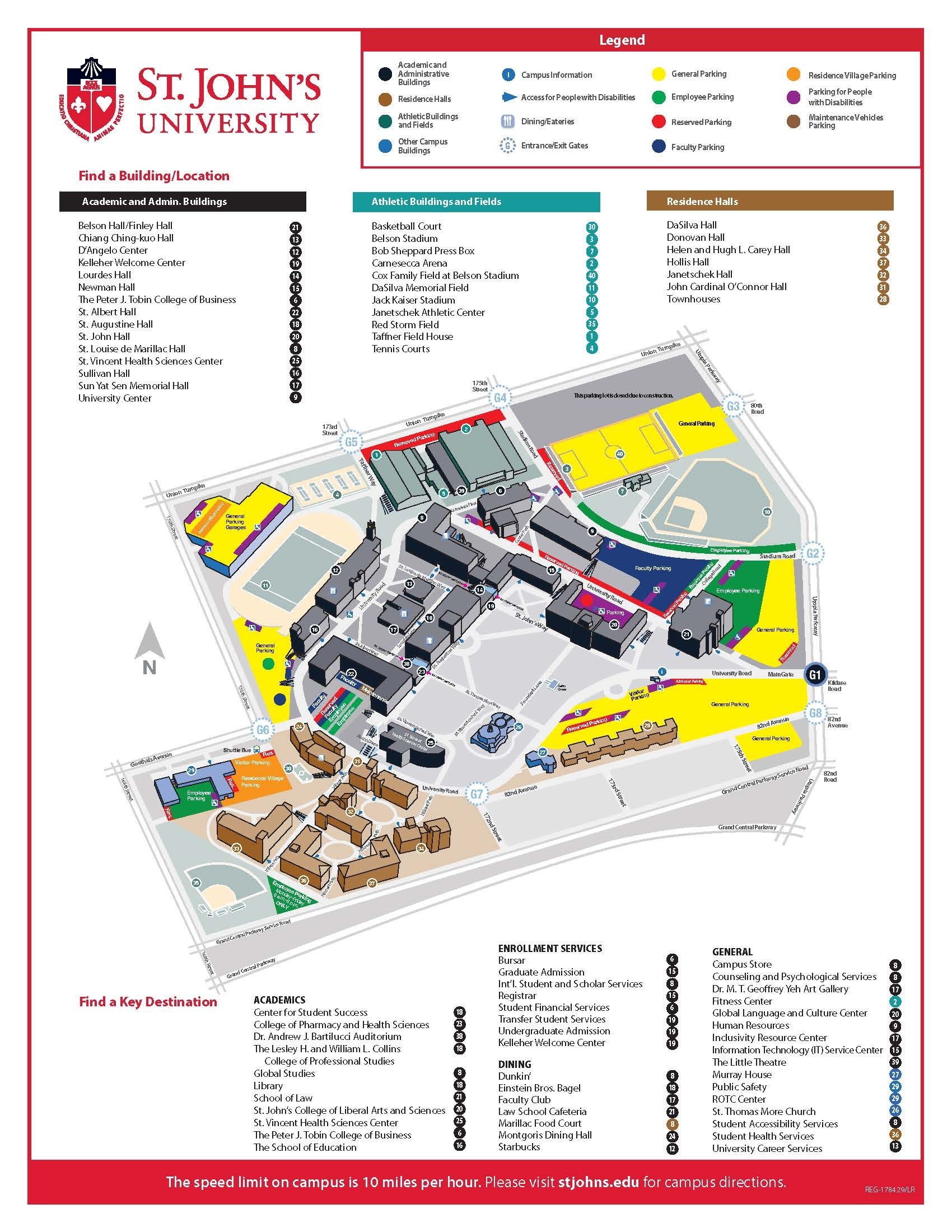Commencement Map of Queens Campus | St. John's University