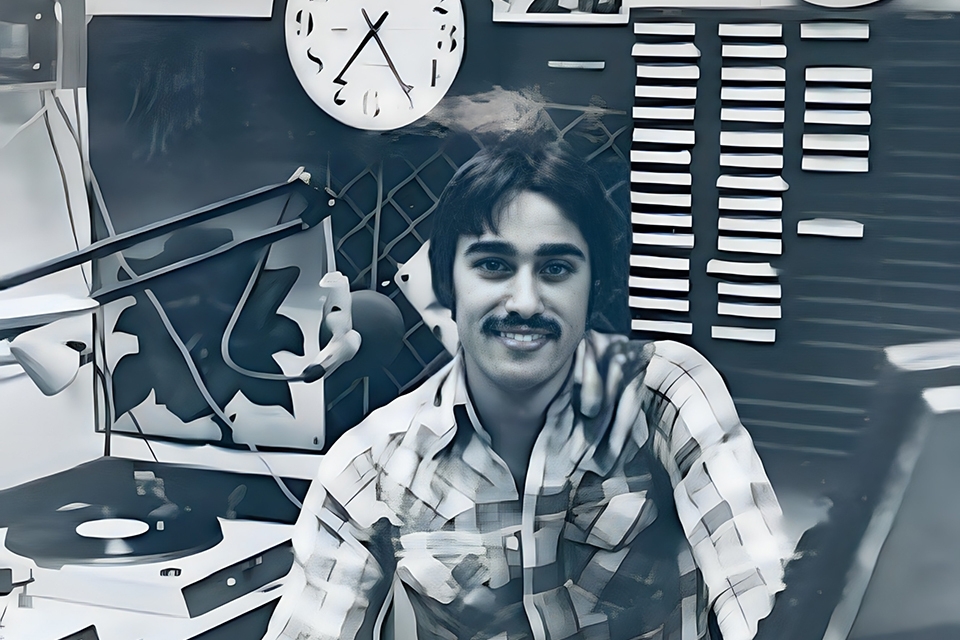 Frank Cipolla during his days as a DJ at WSJU